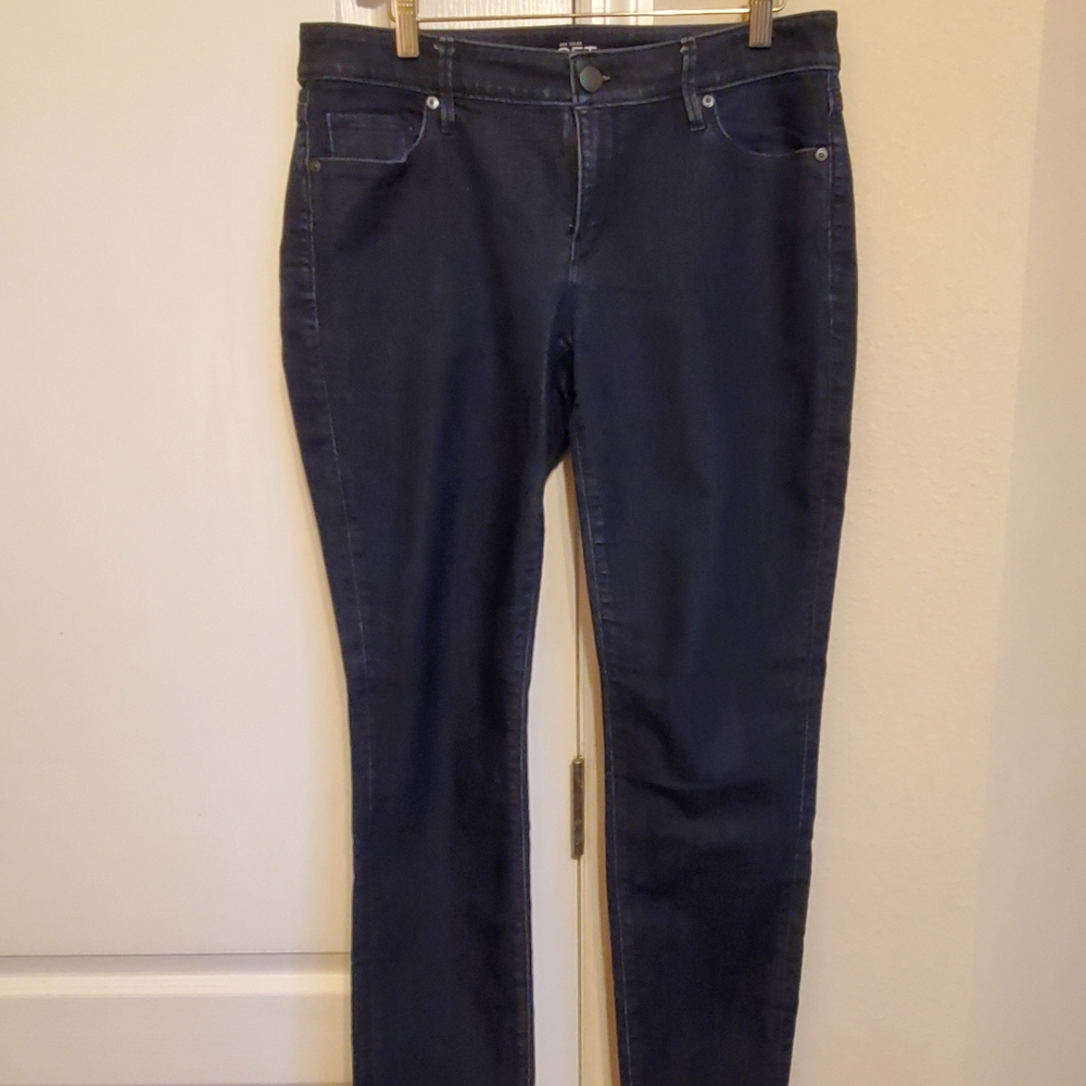 Loft - dark denim curvy skinny jeans